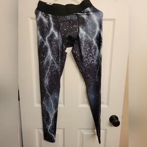Black lightning leggings